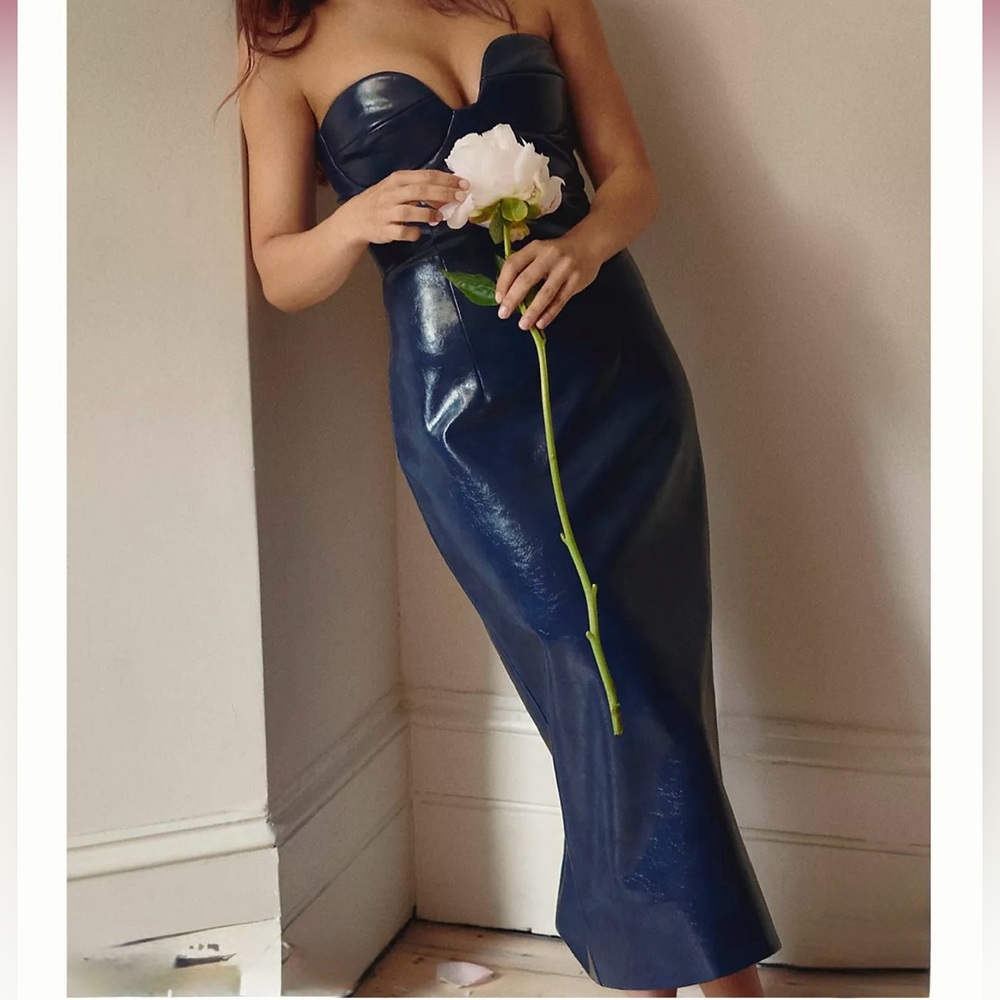 Anthropologie Strapless Midi Dress